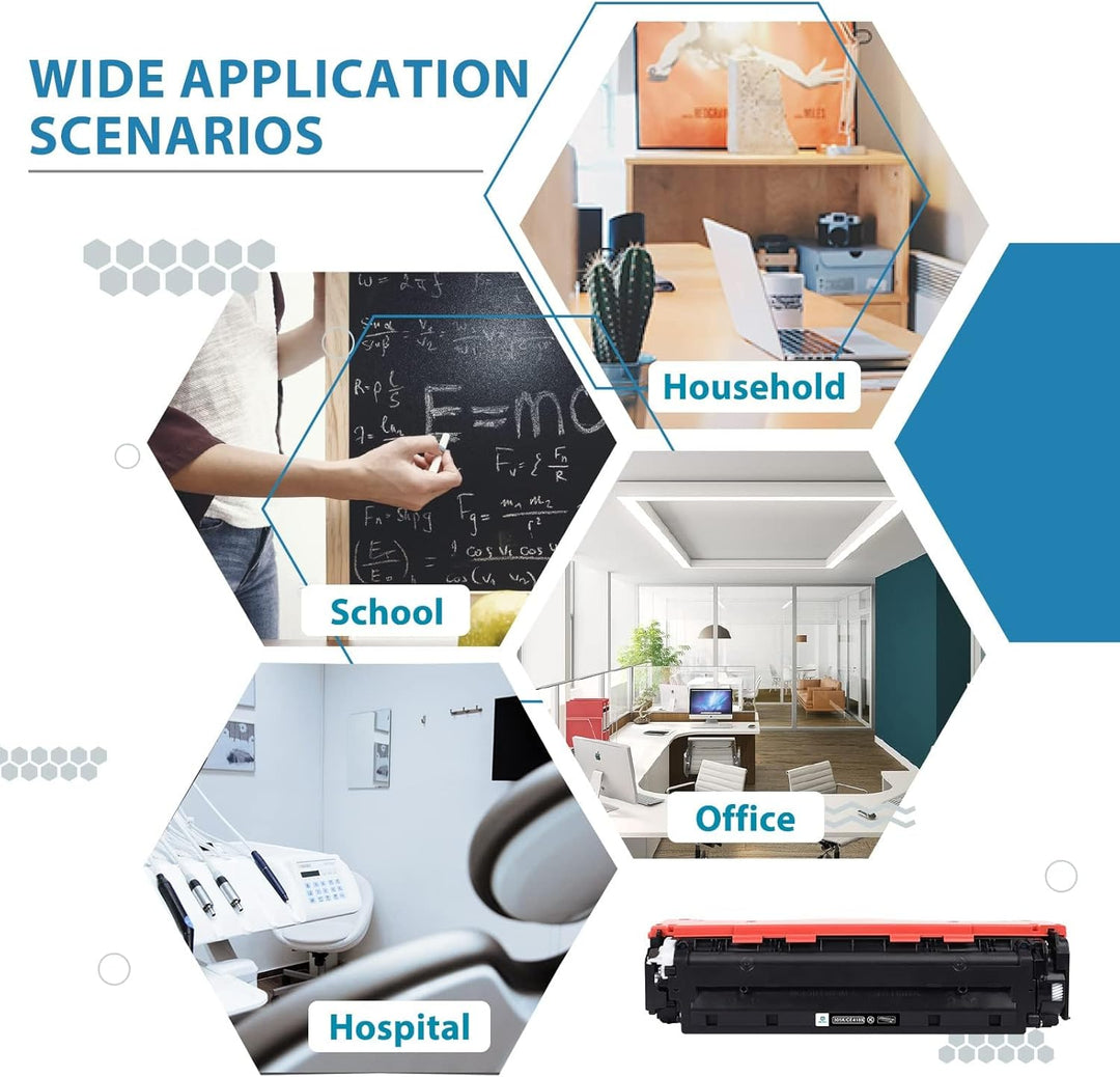 4er Pack Kompatibel 305X CE410X 305A CE410A Tonerkartusche als Ersatz für HP Laserjet Pro 400 Color