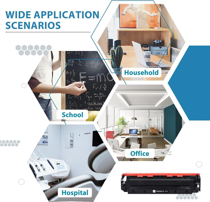 4er Pack Kompatibel 305X CE410X 305A CE410A Tonerkartusche als Ersatz für HP Laserjet Pro 400 Color