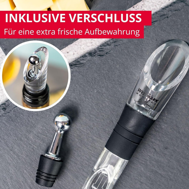 Westmark Weinkühlstab mit Ausgiesser Simono – Mühelose Kühlung für bis zu 3 Stunden, tropffreies Aus
