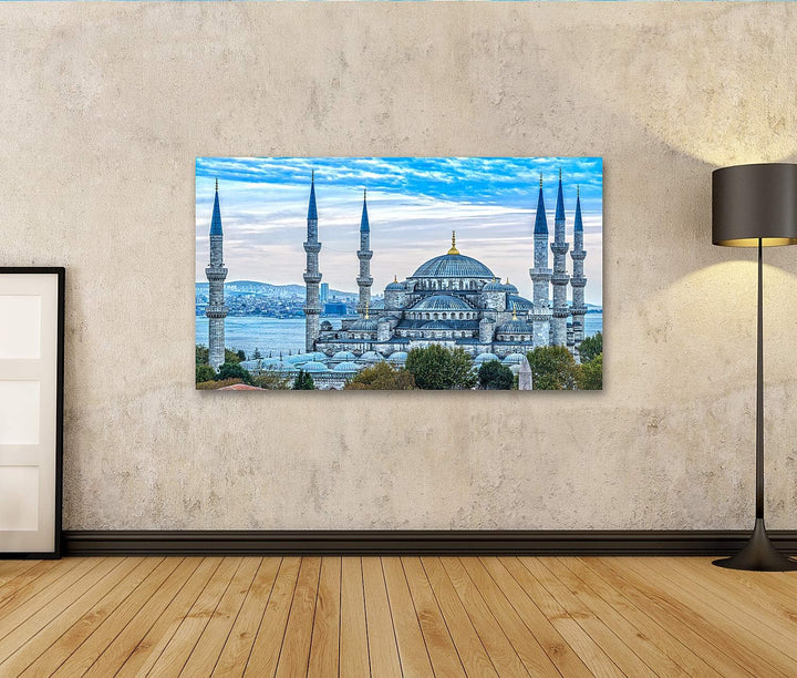 islandburner Bild auf Leinwand Blaue Moschee Sultanahmet Camii Istanbul Türkei Bilder Wandbilder Pos