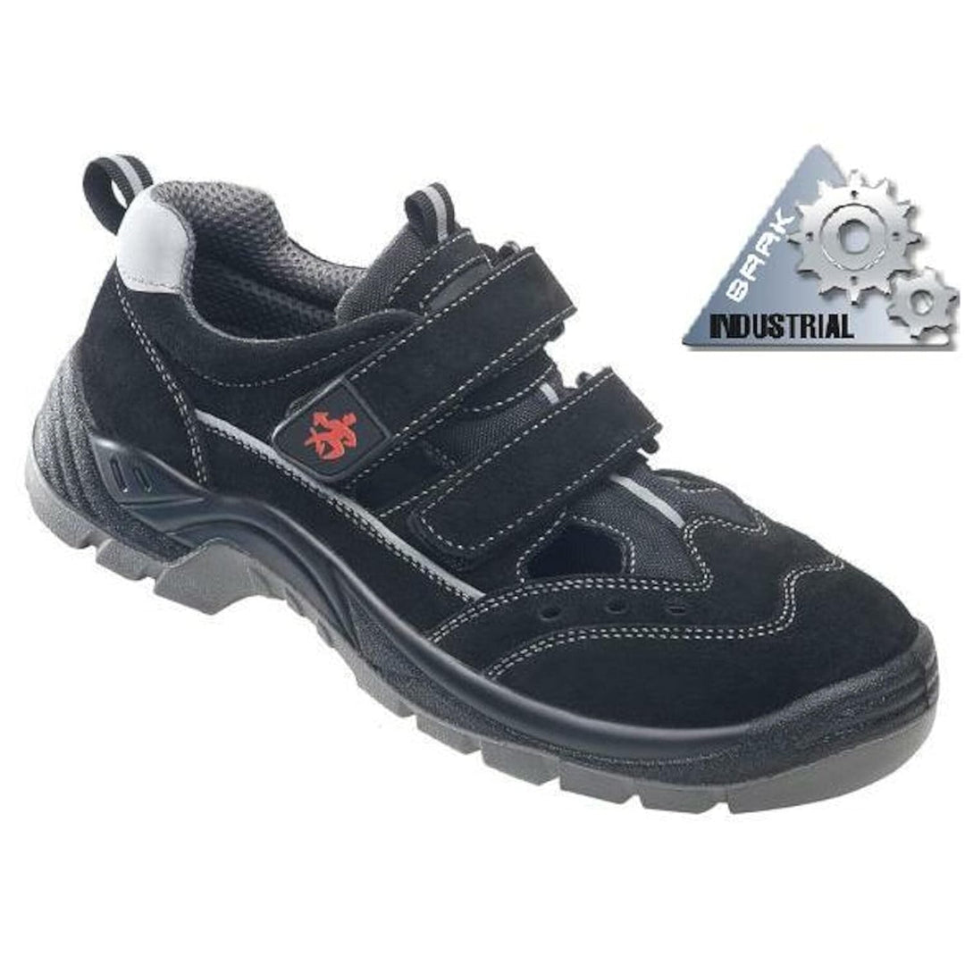 BAAK Sicherheitsschuhe Henry Industrial S1P Sicherheitssandalen BGR191 Grösse 47, schwarz, 8424, 47