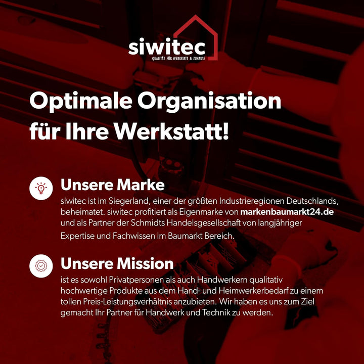 3 x siwitec Sortimentskasten mit 8 Fächern und 7 anpassbaren Trennstegen, Sortimentsbox für Kleintei