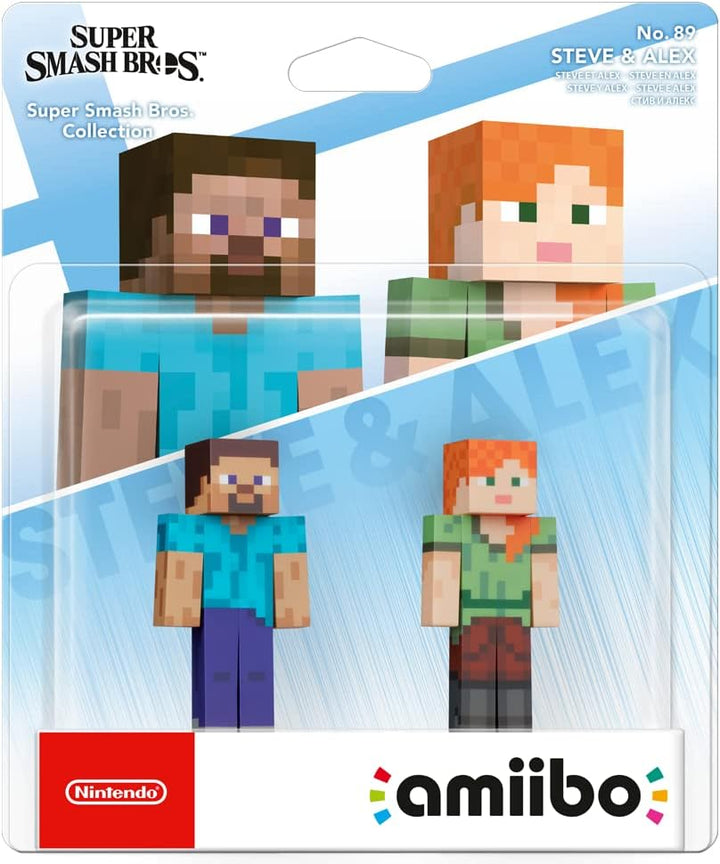 Amiibo - Steve + Alex 2-Pack - Super Smash Bros. Series Modern, Modern