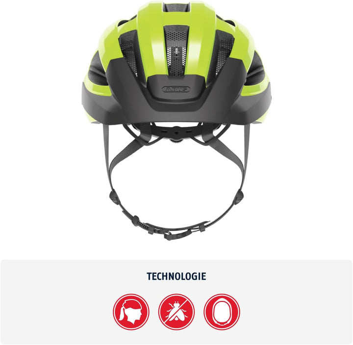 ABUS Rennradhelm Macator - sportiver Fahrradhelm für Einsteiger - auch für Zopfträger/-innen - für D