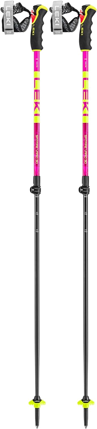 LEKI Spitfire Vario 3D Skistöcke neonmagenta-neonyellow-berry 110-140cm, neonmagenta-neonyellow-berr