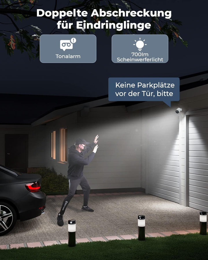 Reolink 12MP PoE Überwachungskamera Aussen mit Spotlight, Farbige Nachtsicht, Zwei-Wege-Audio, 24/7