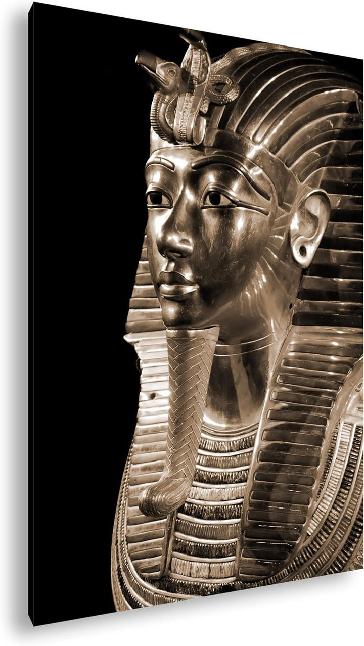 deyoli Tutanchamuns Totenmaske Format: 80x60 Effekt: Sepia als Leinwandbild, Motiv fertig gerahmt au