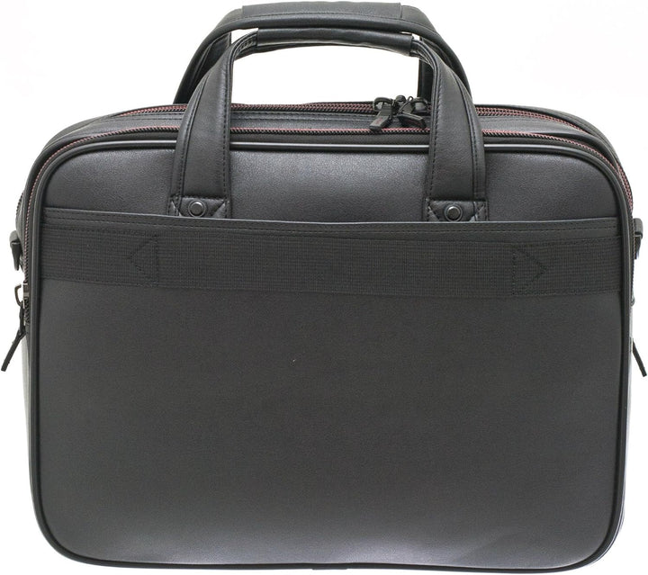 Business Schulter Arbeits Aktentasche mit Laptop-Fach 41cm lang Schwarz Bowatex