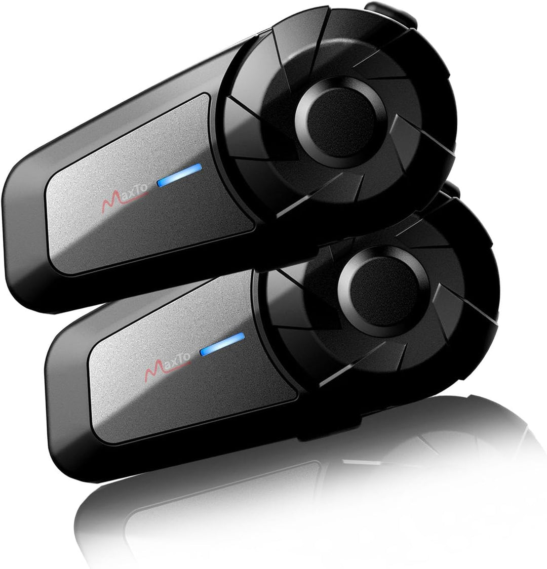 QSPORTPEAK Motorrad Intercom Bluetooth Headsets,MX1 Fahrer 800M universelles Intercom,HiFi-Stereosou