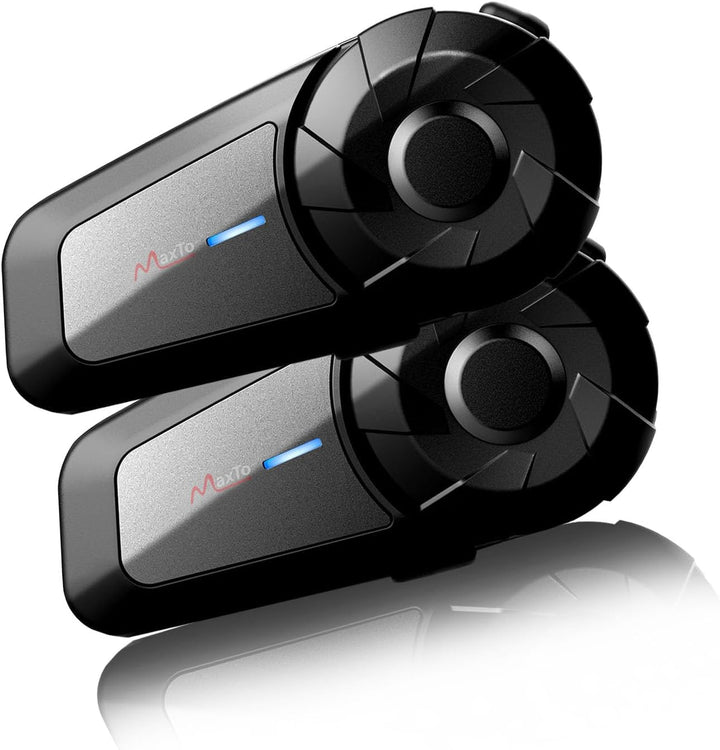 QSPORTPEAK Motorrad Intercom Bluetooth Headsets,MX1 Fahrer 800M universelles Intercom,HiFi-Stereosou
