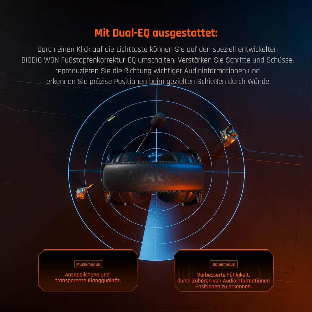 Black Shark BIGBIG Won Gaming-Headset, Surround Sound, Noise Cancelling, Bügelmikrofon mit Flip-Stum