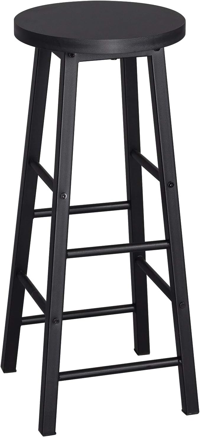 WOLTU BH130sz-2 2X Barhocker Bistrohocker Tresenhocker Barstuhl, Gestell aus stabilem Stahl, Stizflä