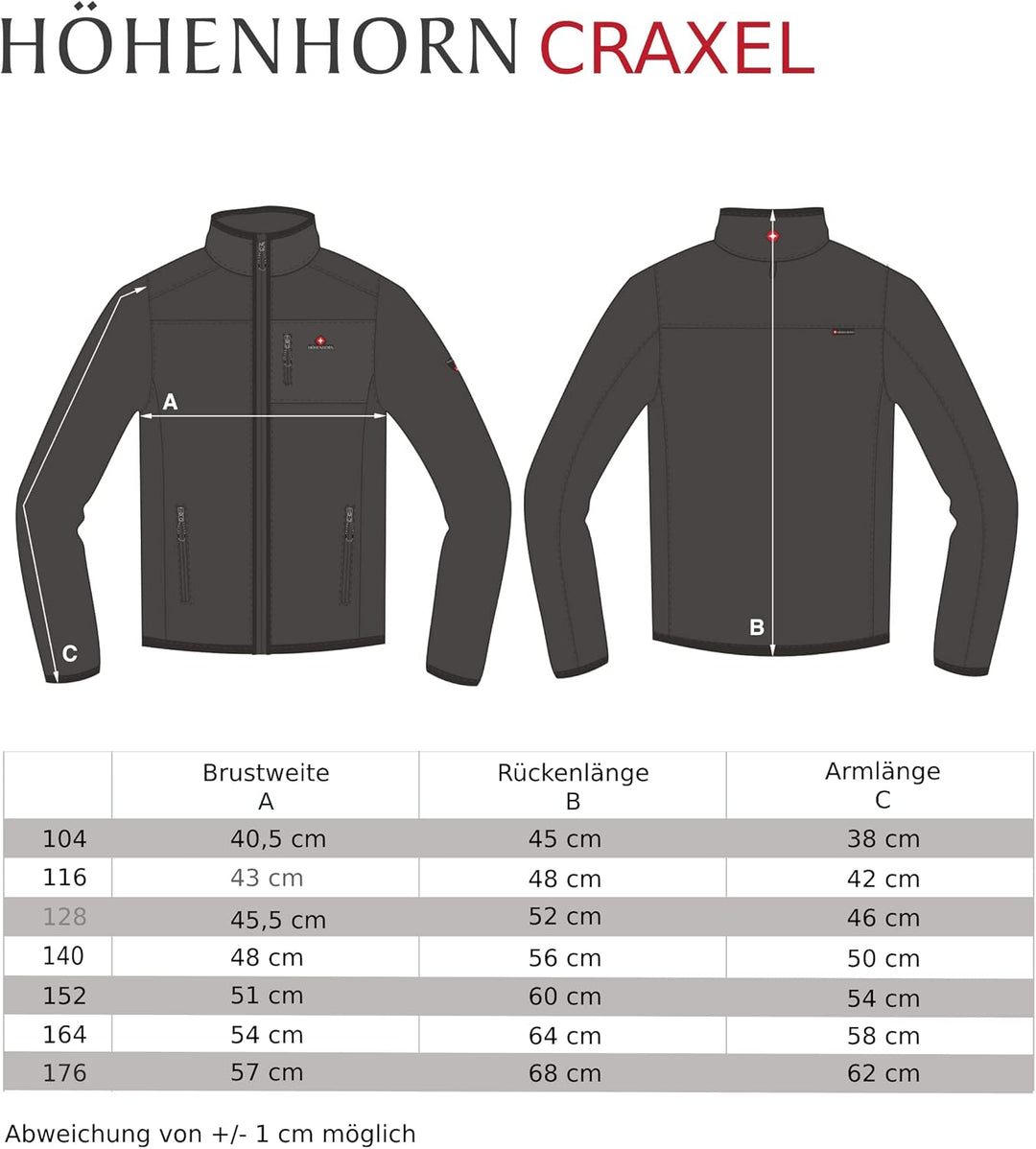 Höhenhorn Craxel Kinder Jungen Mädchen Jacke Windbreaker Gefüttert mit Brusttasche 164 Dunkelblau, 1