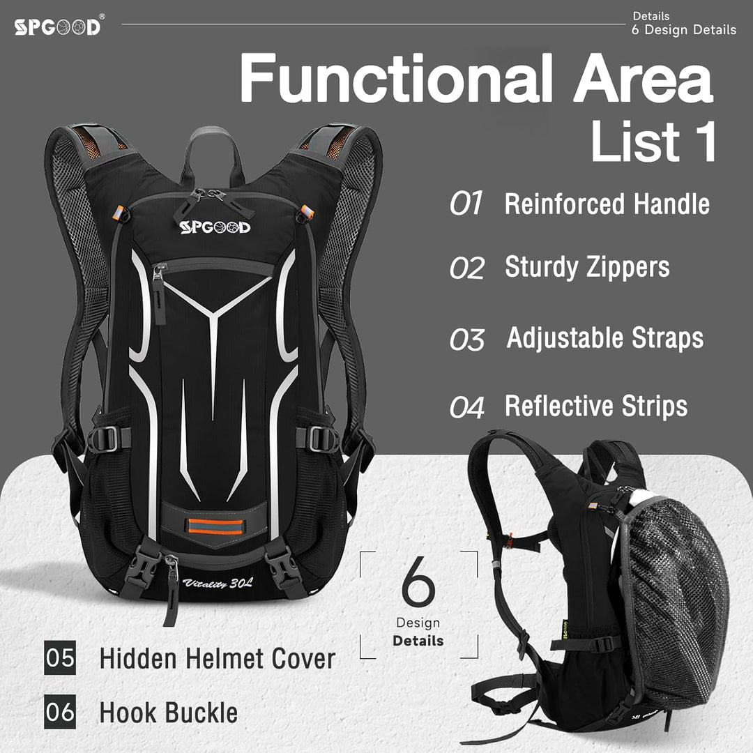 SPGOOD Fahrradrucksack 20L/25L/30L (9 Farben)-Wasserdichter Ultraleicht-für Damen & Herren Multifunk