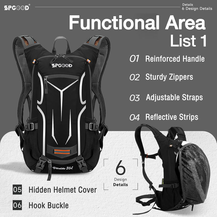 SPGOOD Fahrradrucksack 20L/25L/30L (9 Farben)-Wasserdichter Ultraleicht-für Damen & Herren Multifunk