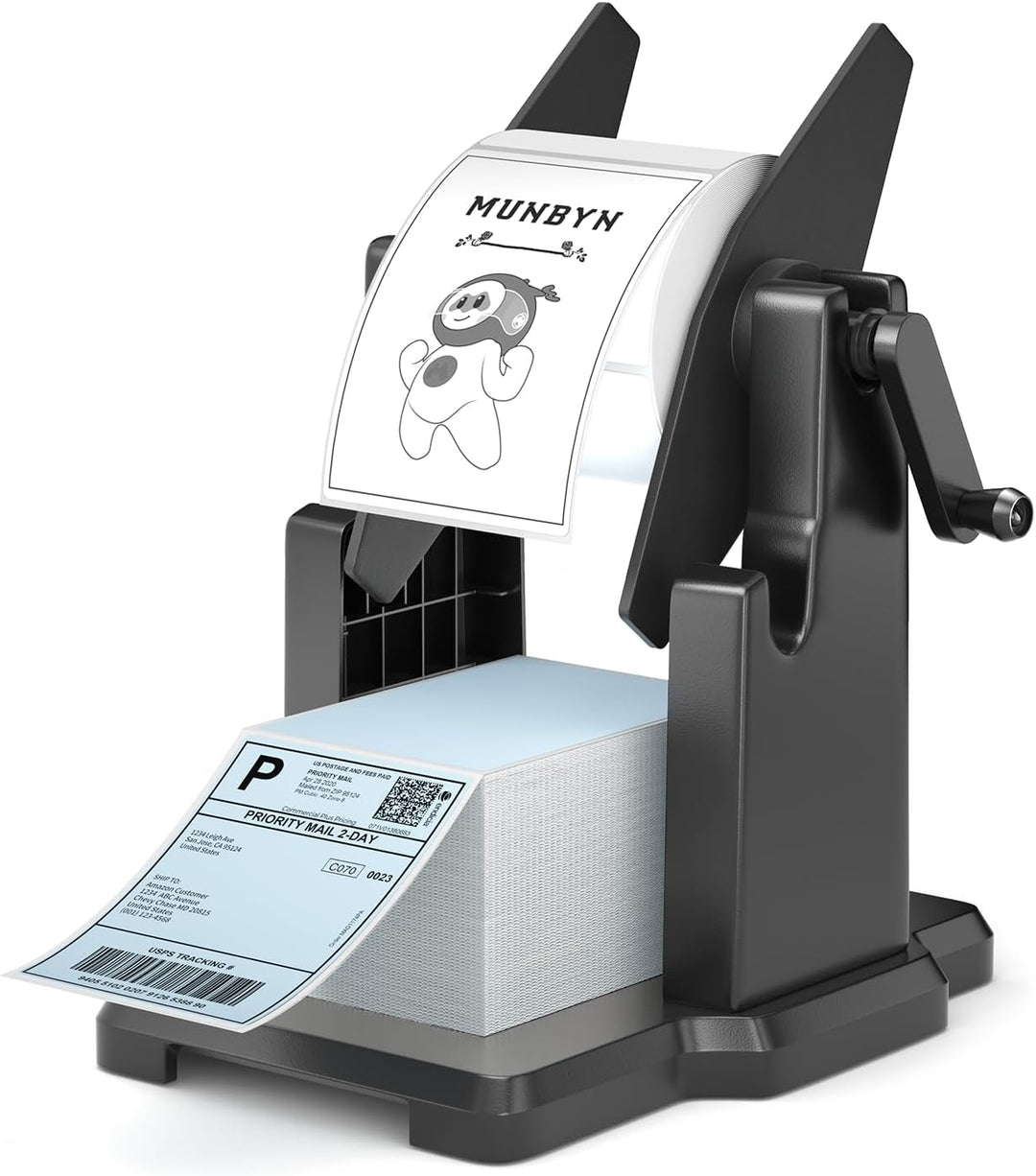 MUNBYN Etikettenhalter Ideal für Desktop-Thermoetikettendrucker und Etikettendrucker ITPP941 & ITPP1