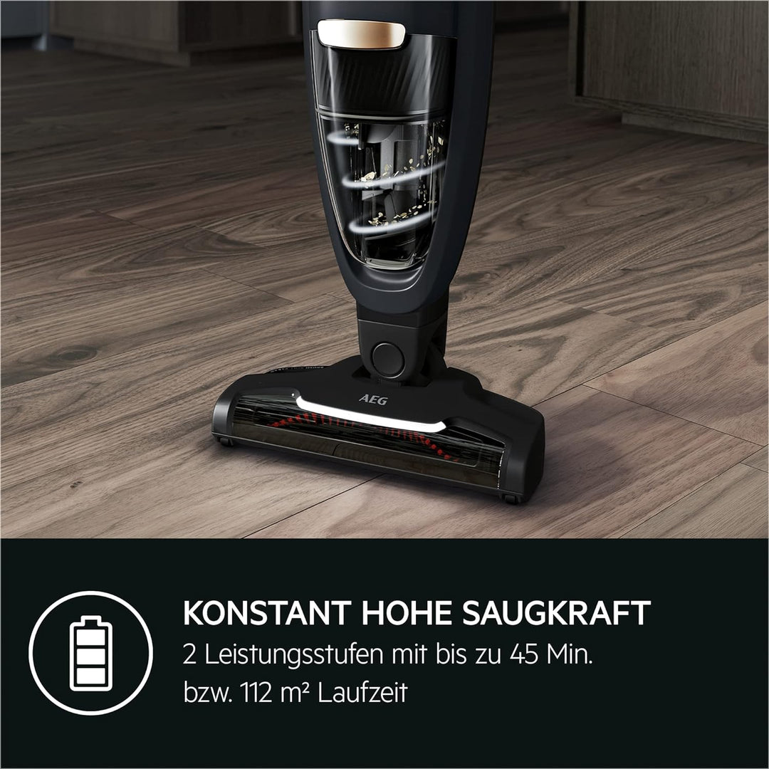 AEG QX6-1-45AN Akku Staubsauger kabellos / Staubsauger beutellos / leise / Handstaubsauger akku / 45