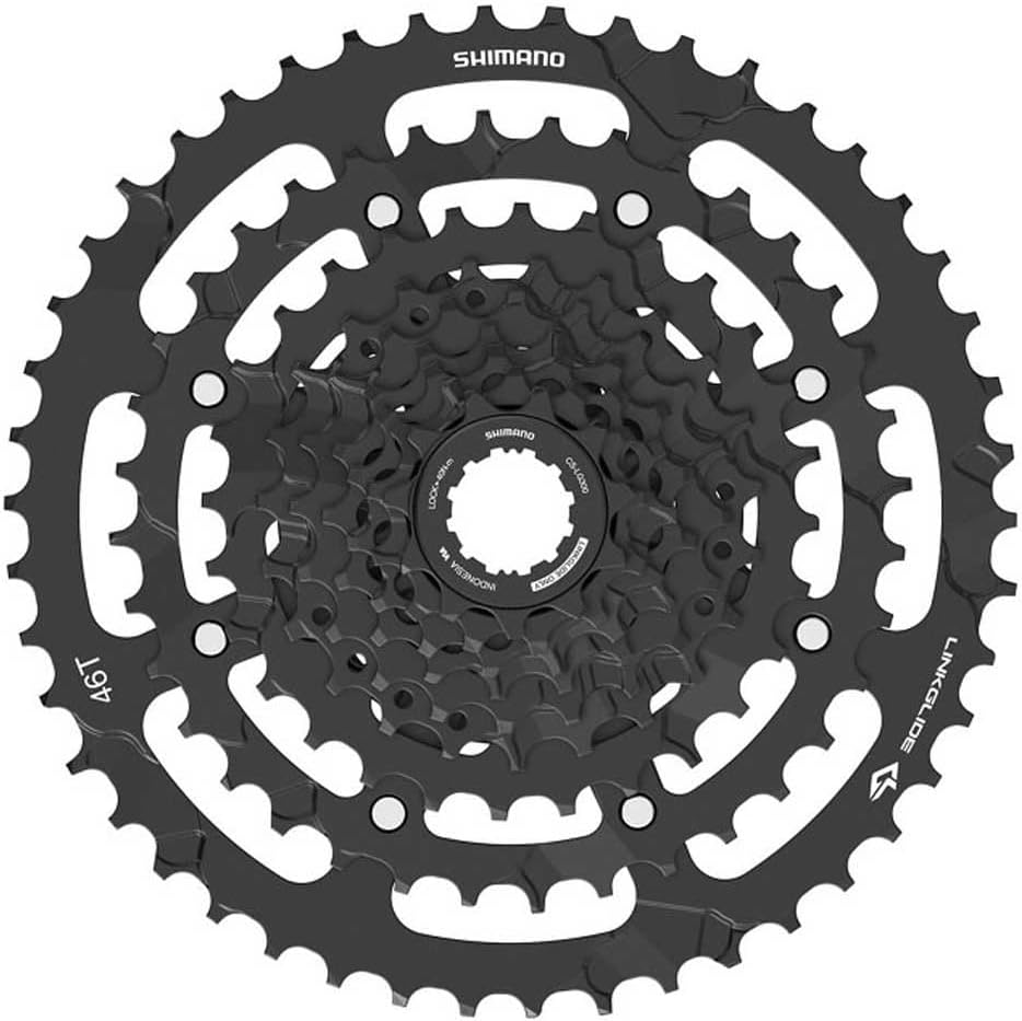 Shimano Unisex-Adult Cassette 9v 11-46 CS-LG300 Fahrradkassetten und Kiefernkerne, Mehrfarbig, One S
