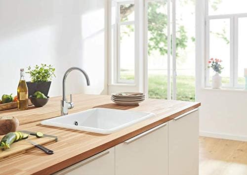 GROHE Concetto Küchenarmatur (hoher Auslauf, energiesparend, schwenkbar), chrom, 32662003