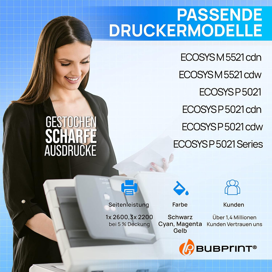 TK-5230 4 Toner kompatibel als Ersatz für Kyocera TK 5230 TK5230 Tonerkartusche für Kyocera ECOSYS M