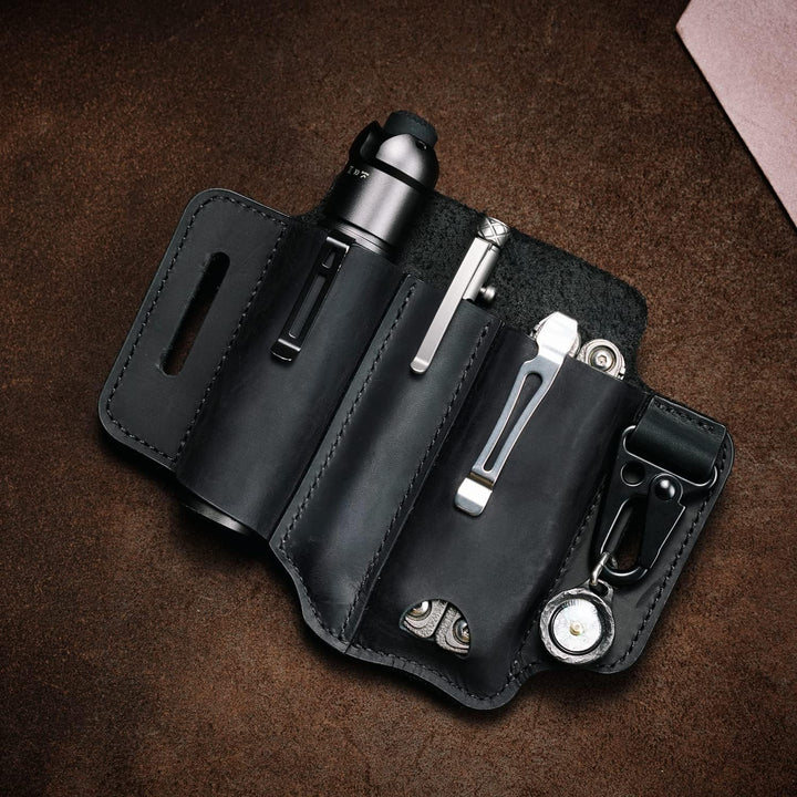 VIPERADE PJ29 EDC Lederscheide, Multitoolscheide/Werkzeuge Holster/Messergürtelscheide/Taschenlampen