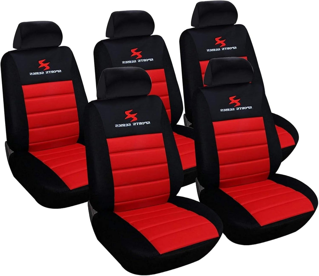 WOLTU AS7257-5 5er Sitzbezüge Auto Einzelsitzbezug universal Grösse, Komplettset, rot, Rot