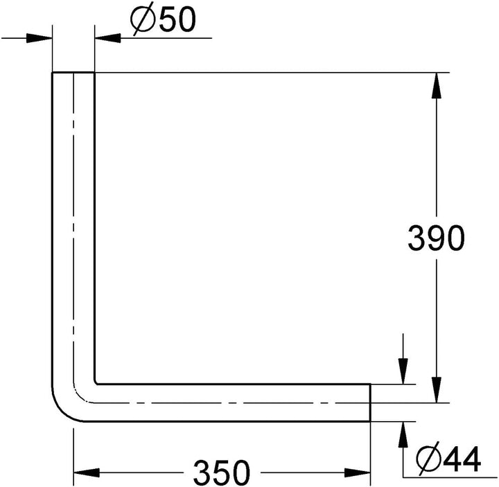 Grohe Spuelrohr, 390 X 350 mm 37100SH0