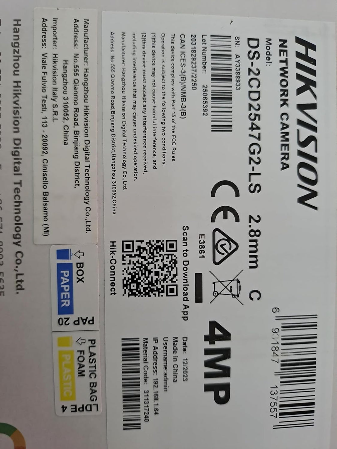 Kamera IP Hikvision DS-2CD2347G2H-LI(2.8mm)(eF)