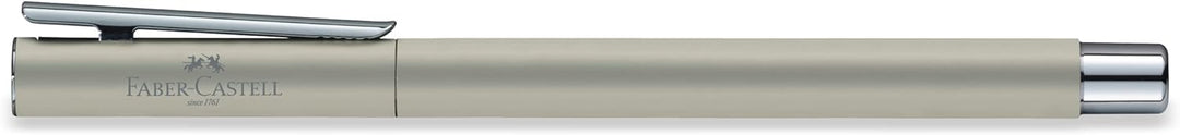 Faber-Castell 342100 - Füller Neo Slim Edelstahl, Federbreite M, silber matt Federbreite M silber ma
