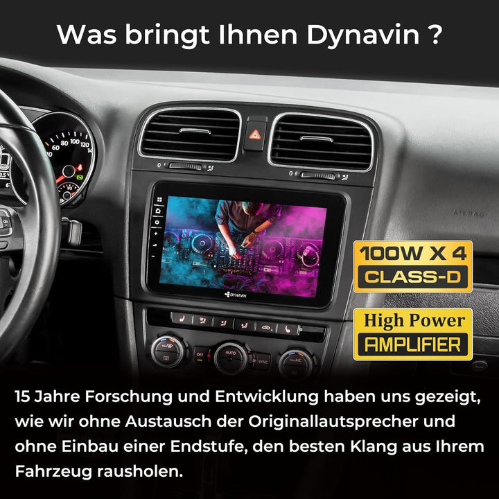 DYNAVIN Android Autoradio Navi für VW Passat Golf Polo Tiguan Skoda, mit 4 * 100W DSP Verstärker | D