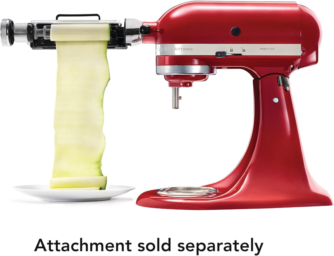 KitchenAid KSMSCA Vegetable Sheet Cutter, Aluminium, Red Einzelbett, Einzelbett