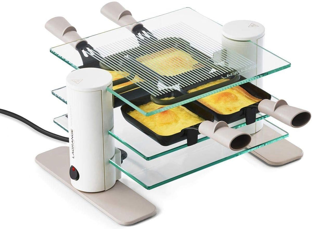LAGRANGE Raclette Multifunktions-Raclette 009408, 4 Stück, transparent