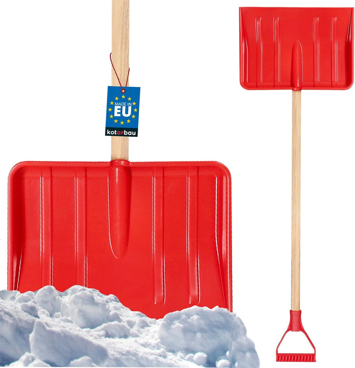 KOTARBAU® Schneeschaufel Kinder-Schneeschaufel Kinder Schneeschieber Kinderschaufel Holz Stiel mit G