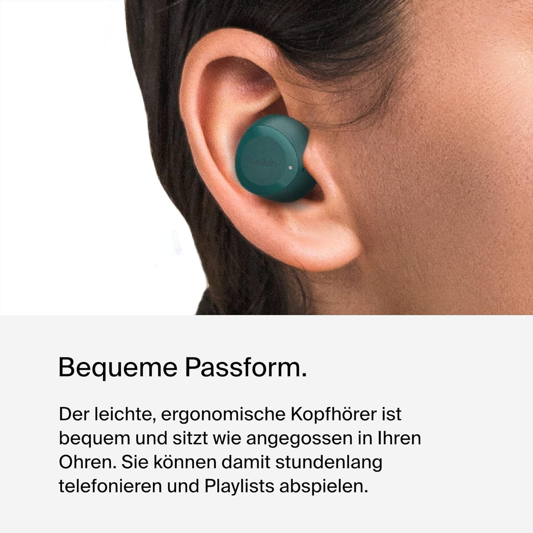 Belkin SoundForm Bolt True Wireless In-Ear-Kopfhörer, kabelloser Kopfhörer mit Mikrofon, Akkulaufzei