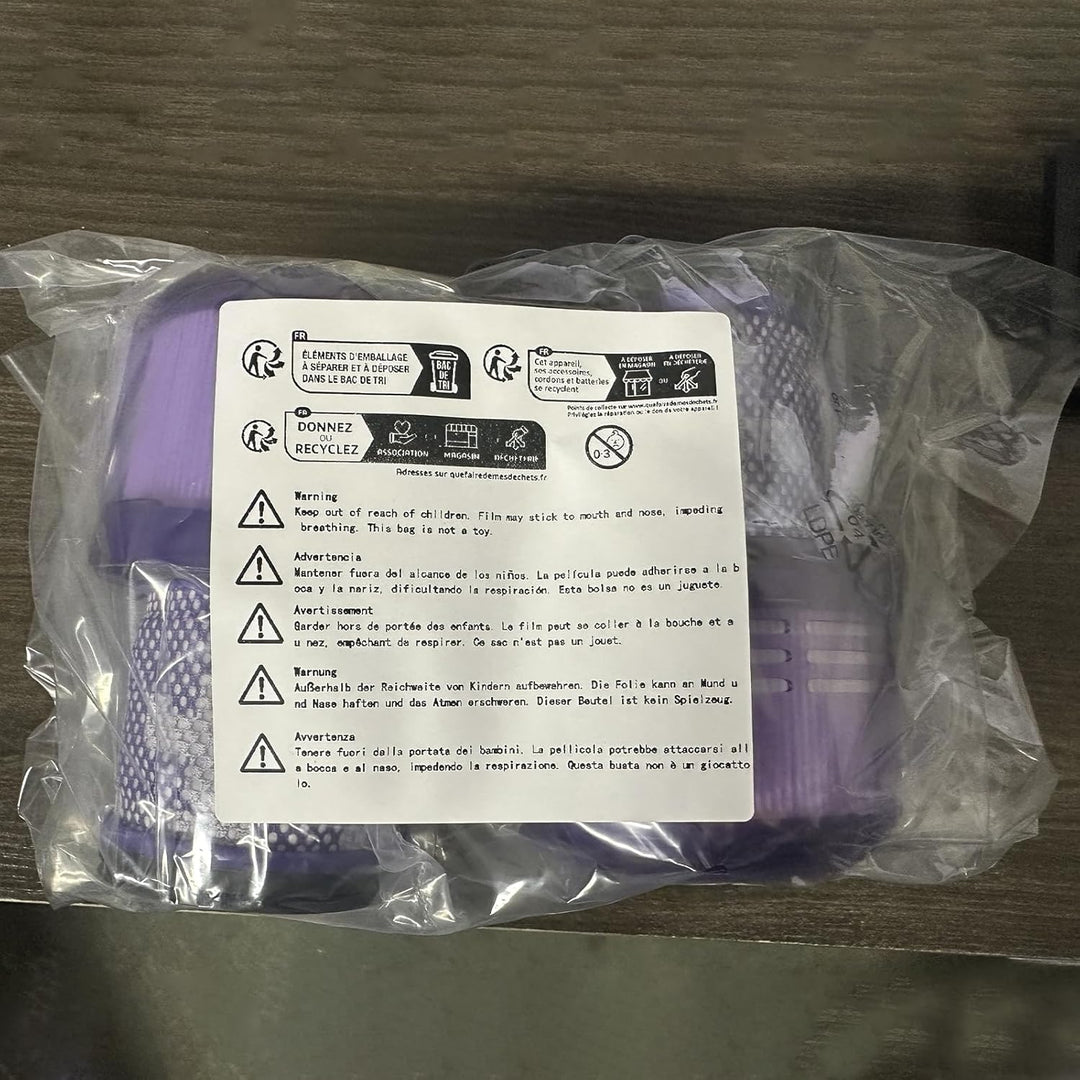 4 Stück Filter für Dyson V12 Staubsauger,Laukowind Waschbar Ersatzfilter für Dyson V12 Detect Absolu