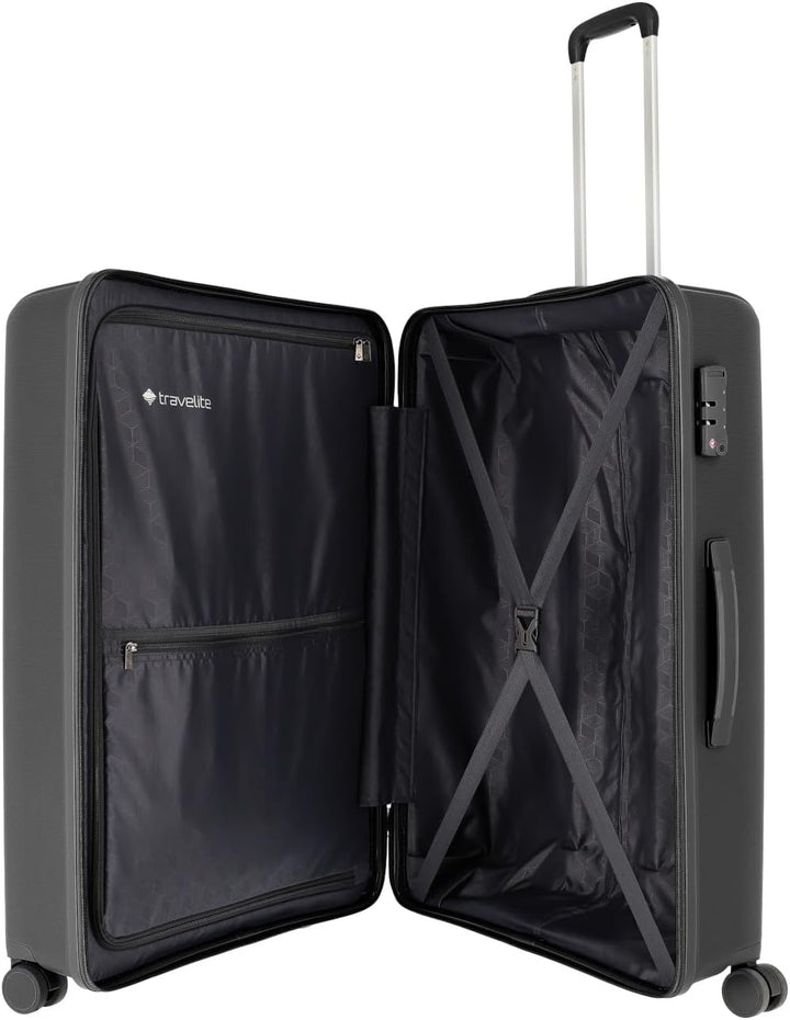 Travelite Vaka - 4-Rollen-Trolley 75 cm L black Schwarz, Schwarz