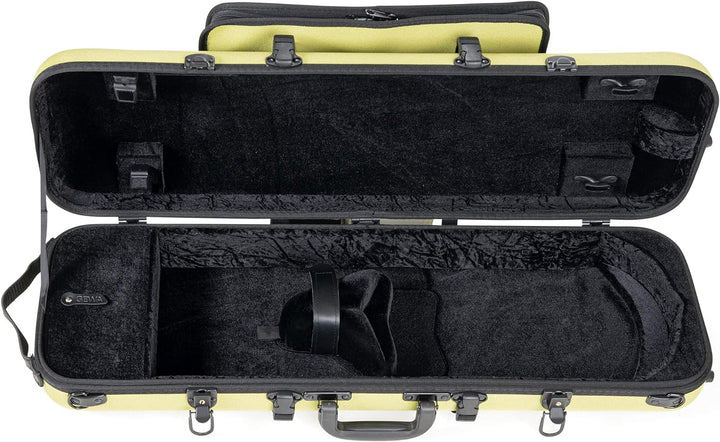 Violinkoffer BIO A 4/4 mit Notentasche, Seitengriff, verstellbare Halsauflage Farbe: limette, limett