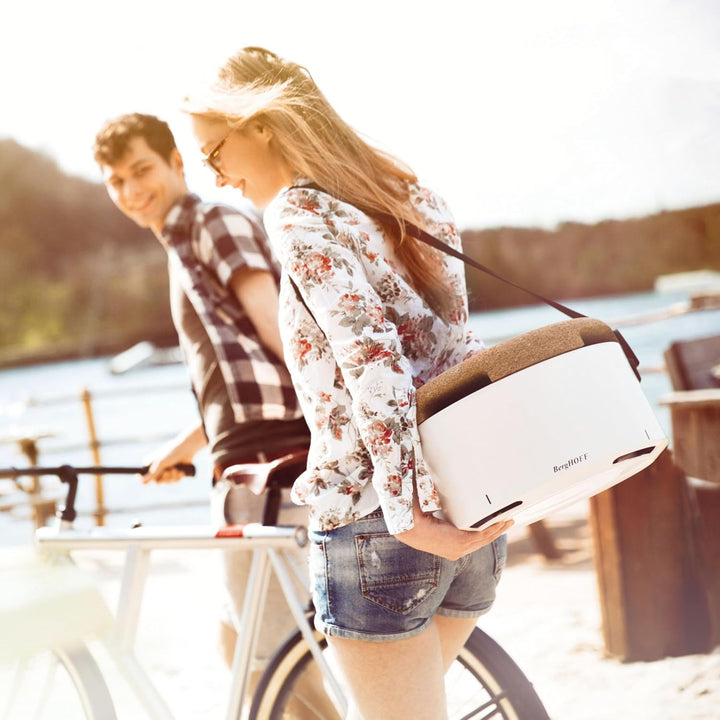 BergHoff Tischgrill Leo (Holzkohlegrill tragbar, Camping Grill inkl. Zubehör, Tragbarer Reisegrill k