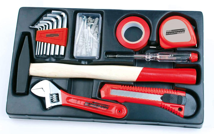 Brüder Mannesmann Werkzeugbox, bestückt, 155-teilig | M29066 Single, Single