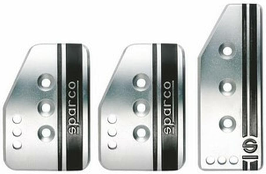 SPARCO Satz Sportpedale 'Settanta' - Grau- Handgeschaltet Schwarz, Schwarz