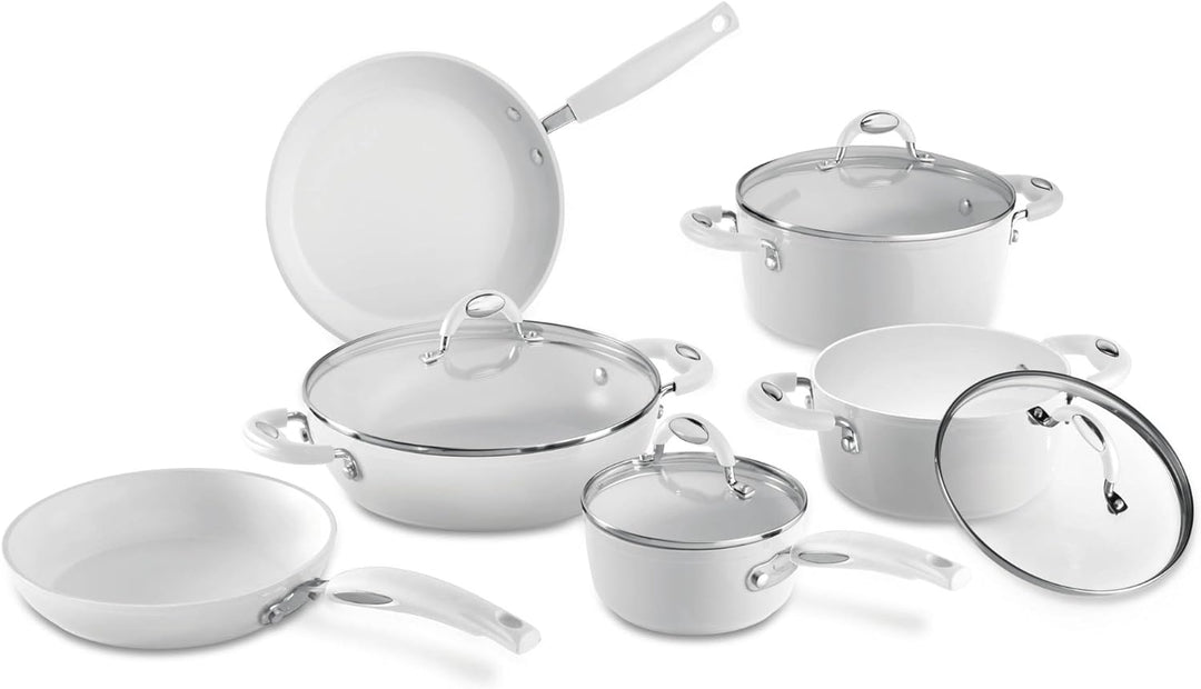 Bialetti J0WIPAN240 Ceramic OK weiss Induktions-Pfanne, keramikbeschichtet Ø 24 cm,, ø 24 cm