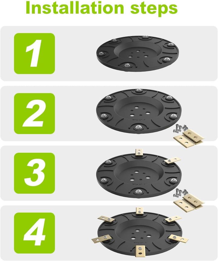Evenlinkics mähroboter zubehör-6 Rasen Rakel mähroboter messerteller,Kompatibel mit Worx S&M(bis BJ
