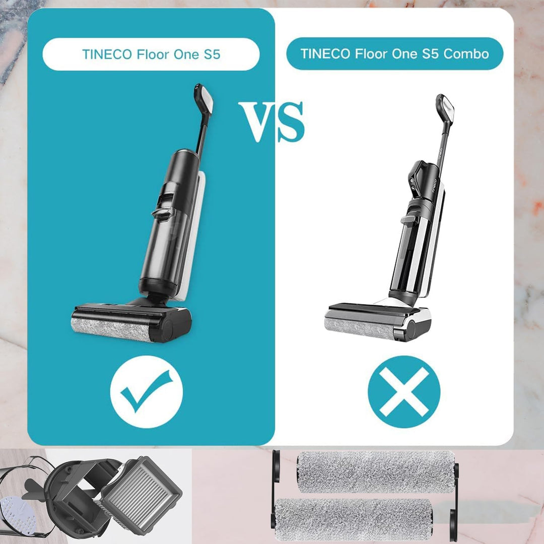 Asdazrxy Zubehörset für Tineco Floor One S5 / S5 PRO 2 Akku-Nass-und Trockensauger, Ersatzteile Enth