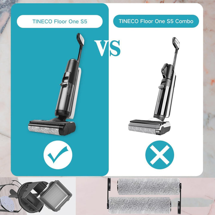 Asdazrxy Zubehörset für Tineco Floor One S5 / S5 PRO 2 Akku-Nass-und Trockensauger, Ersatzteile Enth