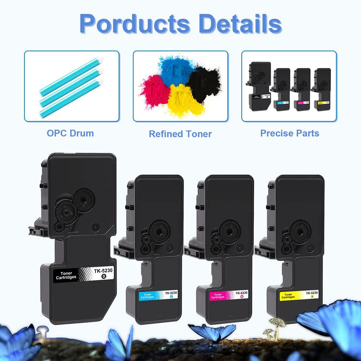 LOSMANN TK-5230 Schwarz Tonerkartusche Kompatibel für Kyocera TK5230K TK5220K für Kyocera Ecosys P50