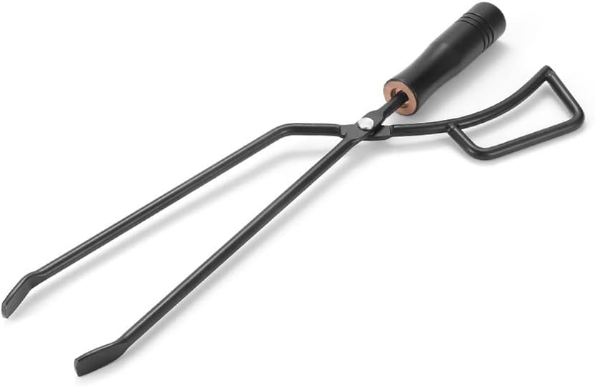 SPORTARC Robuste Gusseisen-Kaminzange, Edelstahl, Holzkohle-Feuerzange, BBQ, Brennholz-Clip, Camping