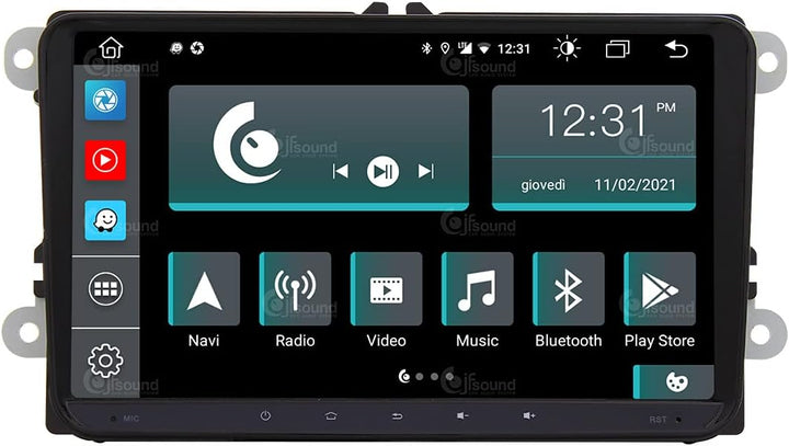 Costum fit Autoradio für Volkswagen Android GPS Bluetooth WiFi Dab USB Full HD Touchscreen Display 9