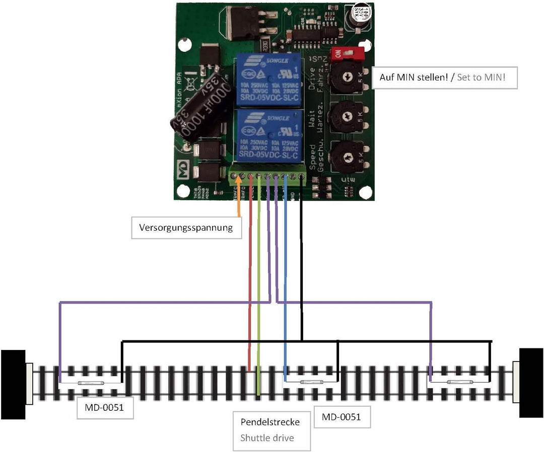 ML-Train Pendelautomatik 5 A für den analogen Fahrbetrieb - Universell für vielfältige Anwendungen -