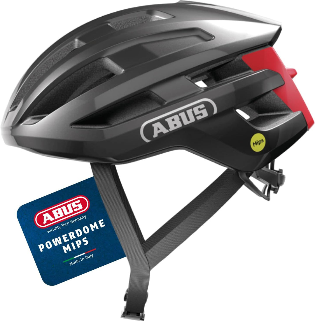 ABUS Rennradhelm PowerDome MIPS - leichter Fahrradhelm mit cleverem Belüftungssystem und Aufprallsch