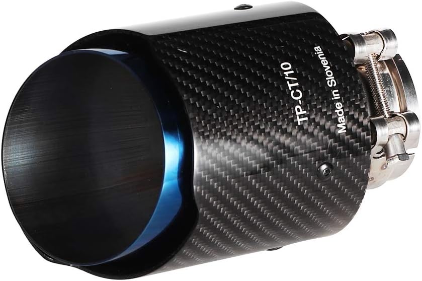 Auspuffrohr des Endrohrs, 63mm Carbon Fiber Glossy Car Straight Auspuffrohr Heckspitze Heckspitze